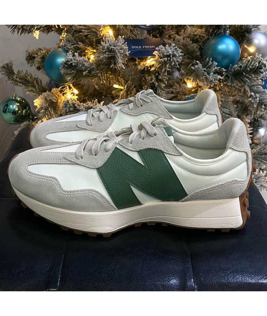 NEW BALANCE Бежевые кожаные низкие кроссовки / кеды, фото 7