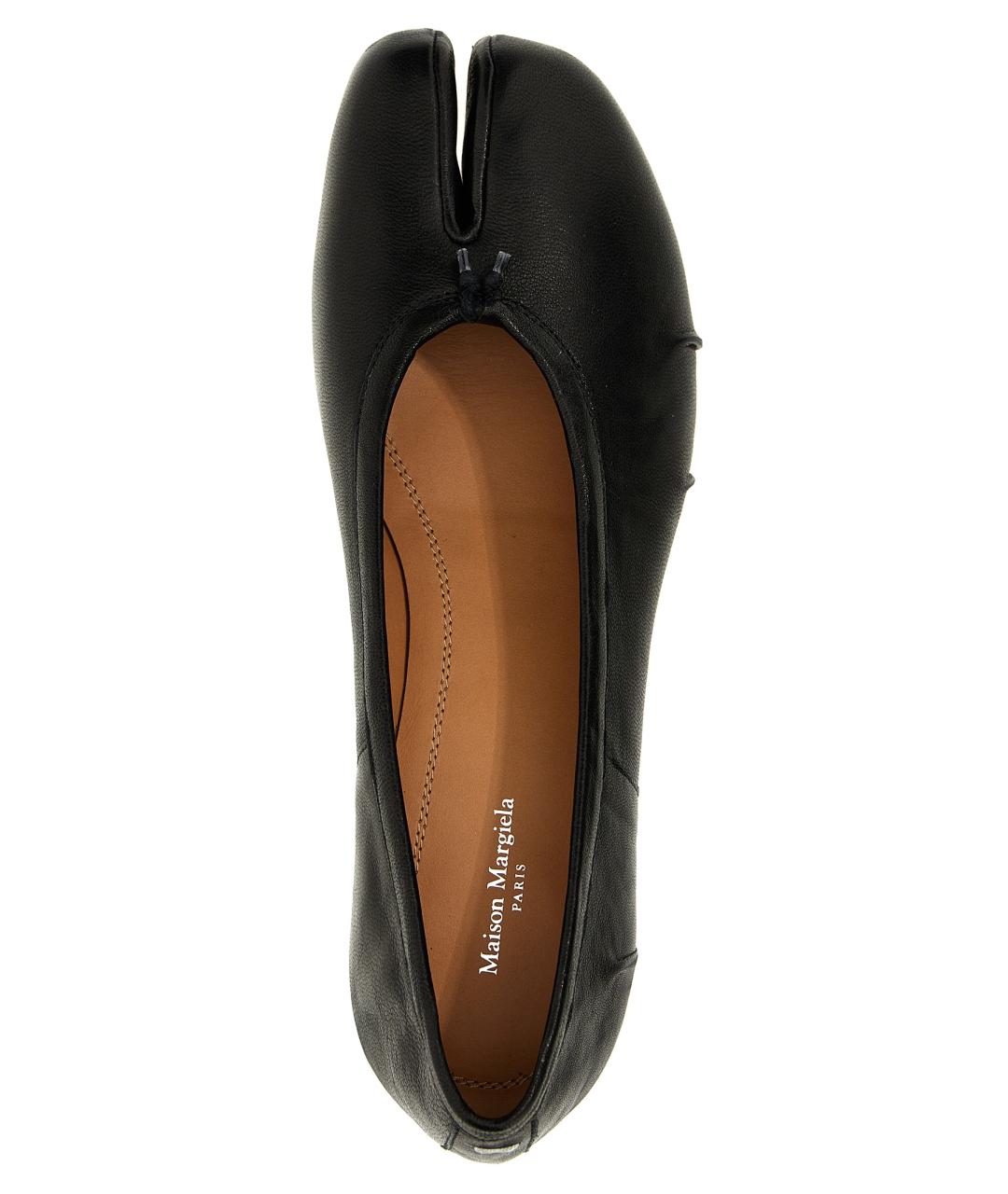 MAISON MARGIELA Черные кожаные балетки, фото 4