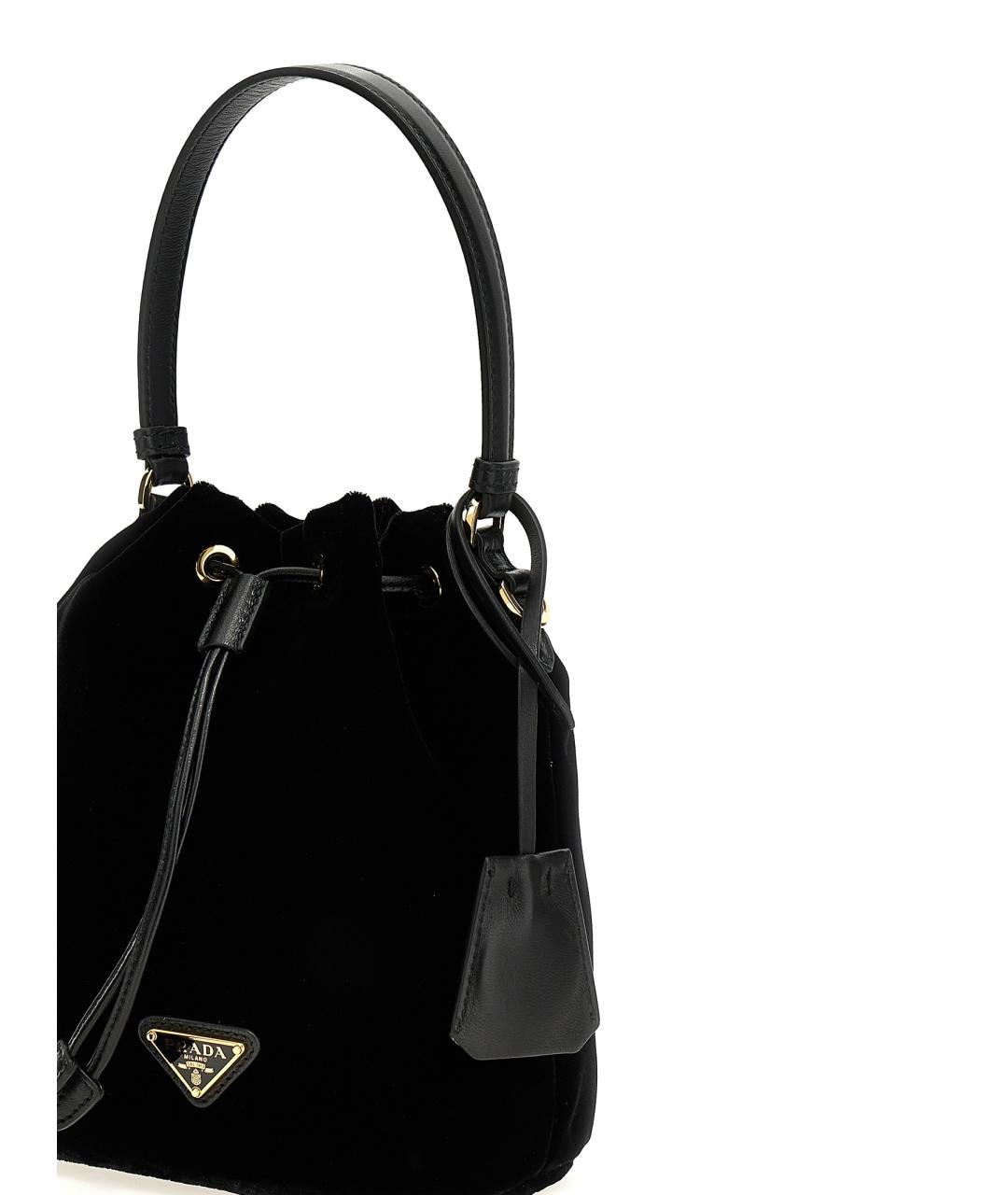 PRADA Черная хлопковая сумка тоут, фото 3