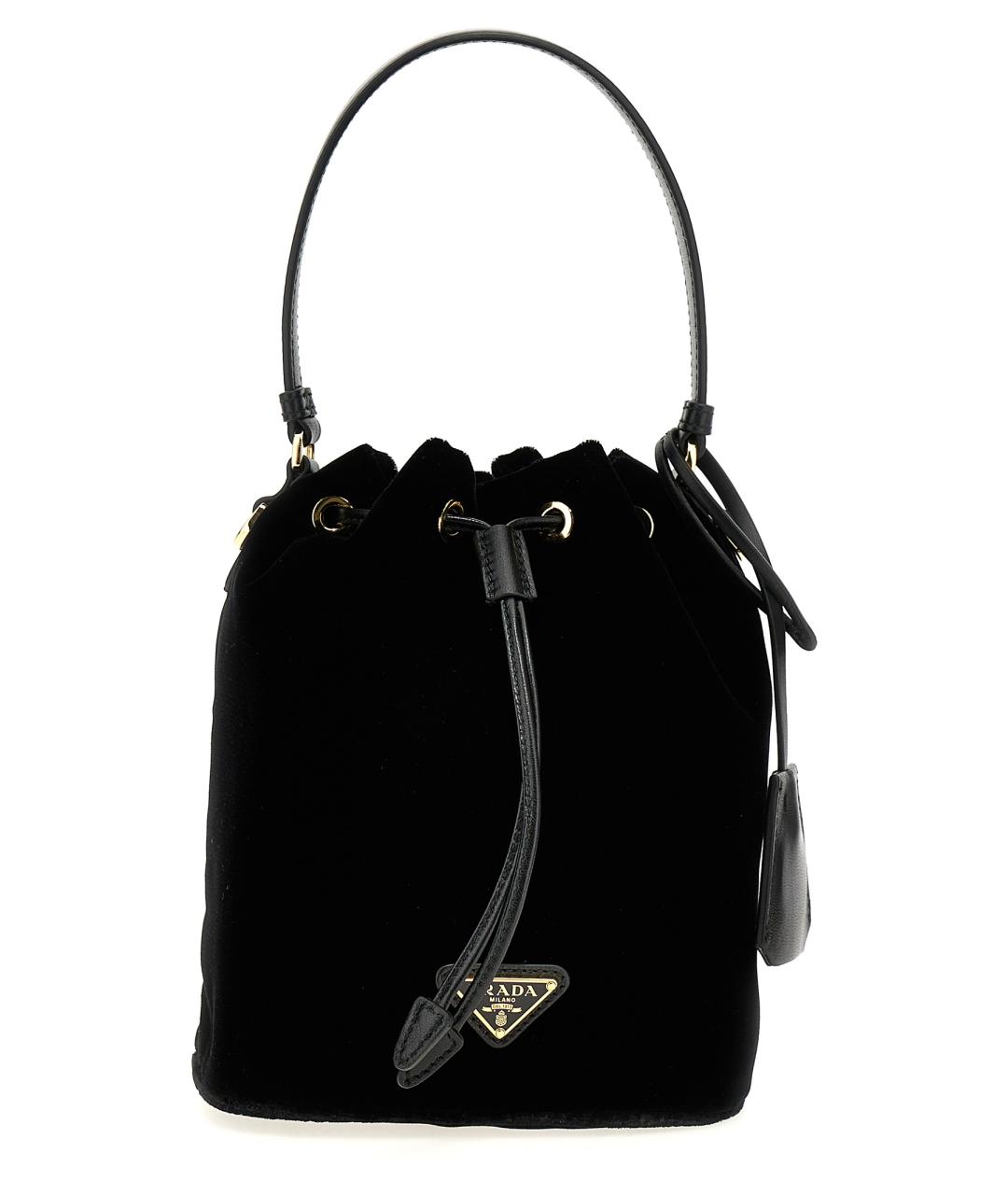 PRADA Черная хлопковая сумка тоут, фото 1