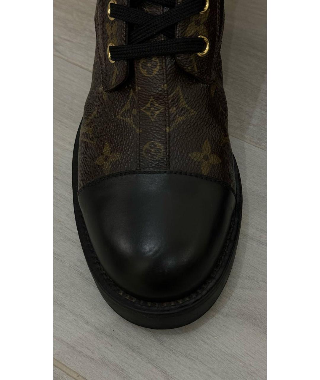 LOUIS VUITTON Черные кожаные ботинки, фото 6