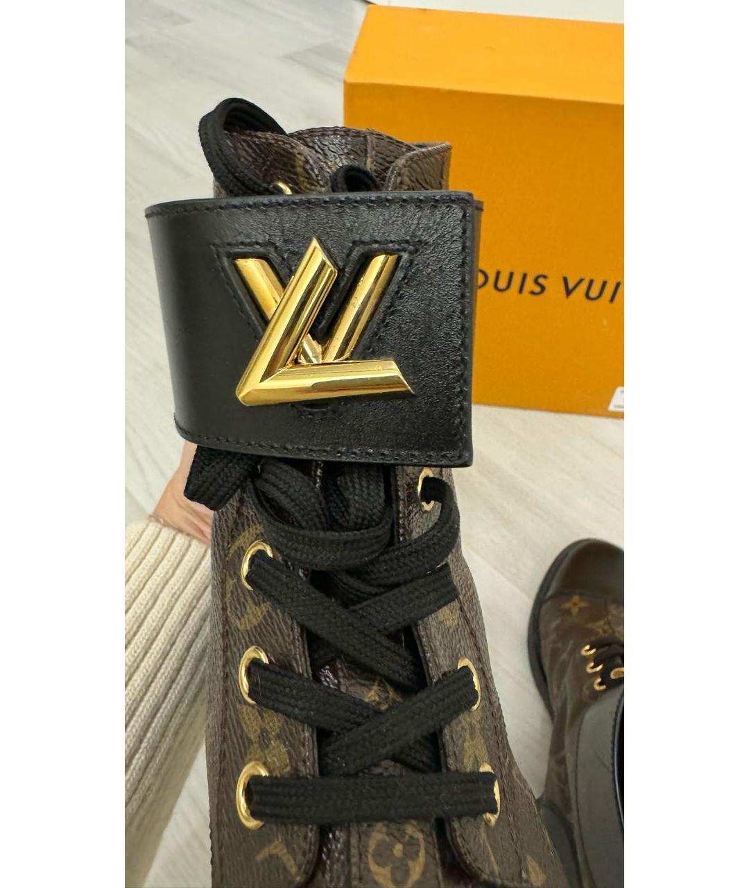 LOUIS VUITTON Черные кожаные ботинки, фото 7