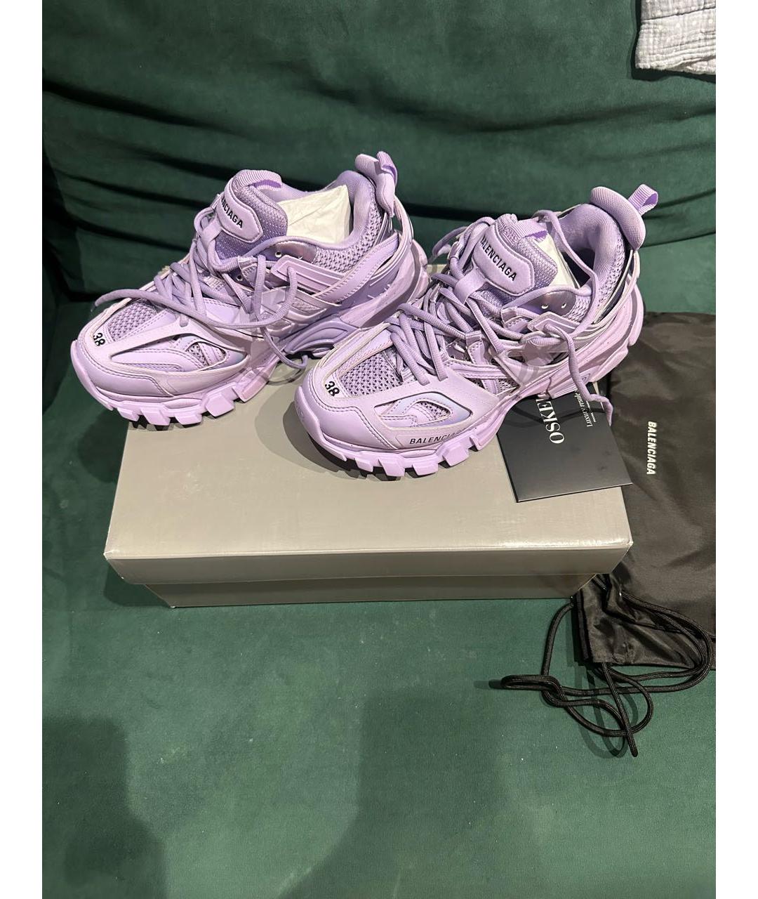 BALENCIAGA Фиолетовые кожаные кроссовки, фото 2