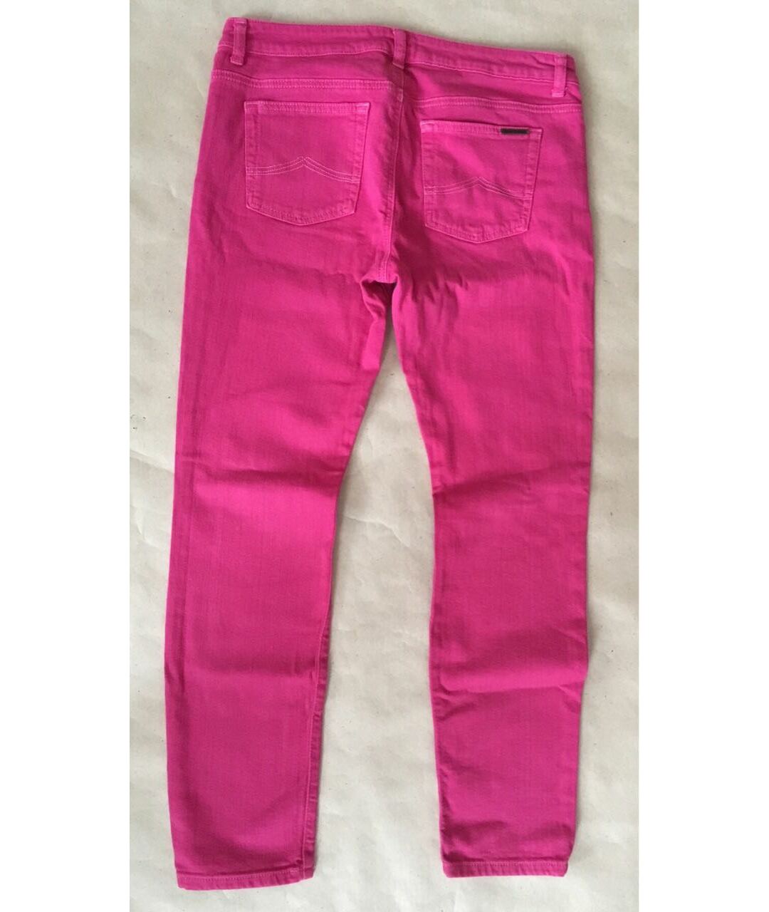 MICHAEL KORS Фуксия хлопко-эластановые джинсы слим, фото 4