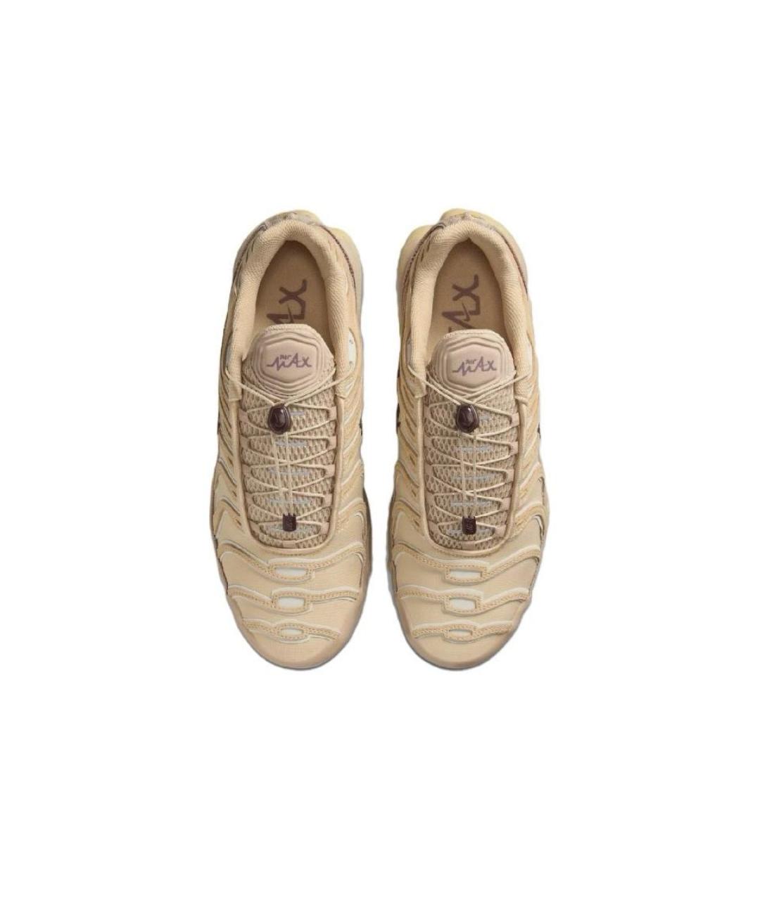 NIKE Бежевые синтетические низкие кроссовки / кеды, фото 3