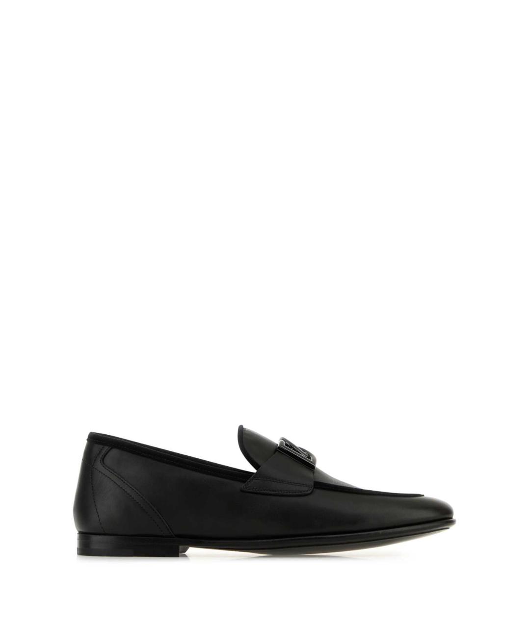 DOLCE&GABBANA Черные кожаные лоферы, фото 1