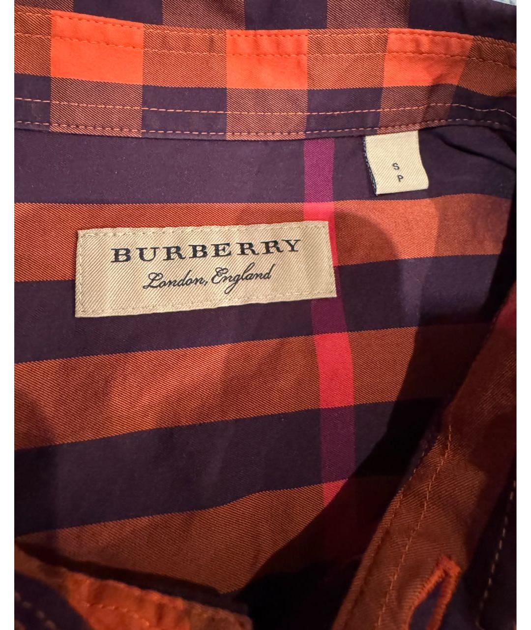 BURBERRY Мульти хлопковая кэжуал рубашка, фото 5