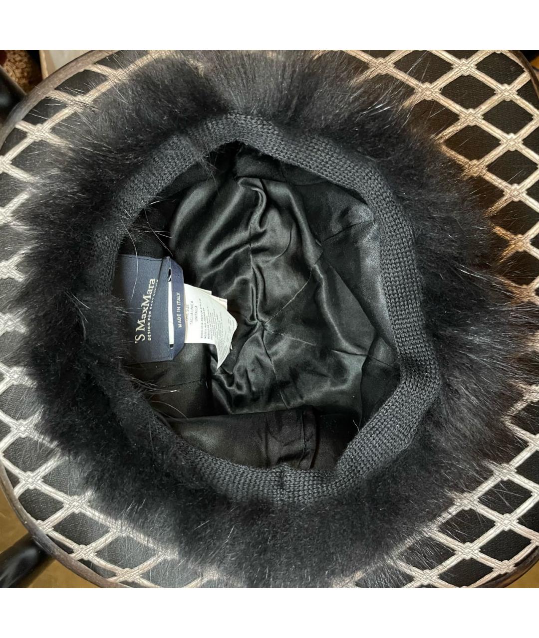 'S MAX MARA Черная шапка, фото 6
