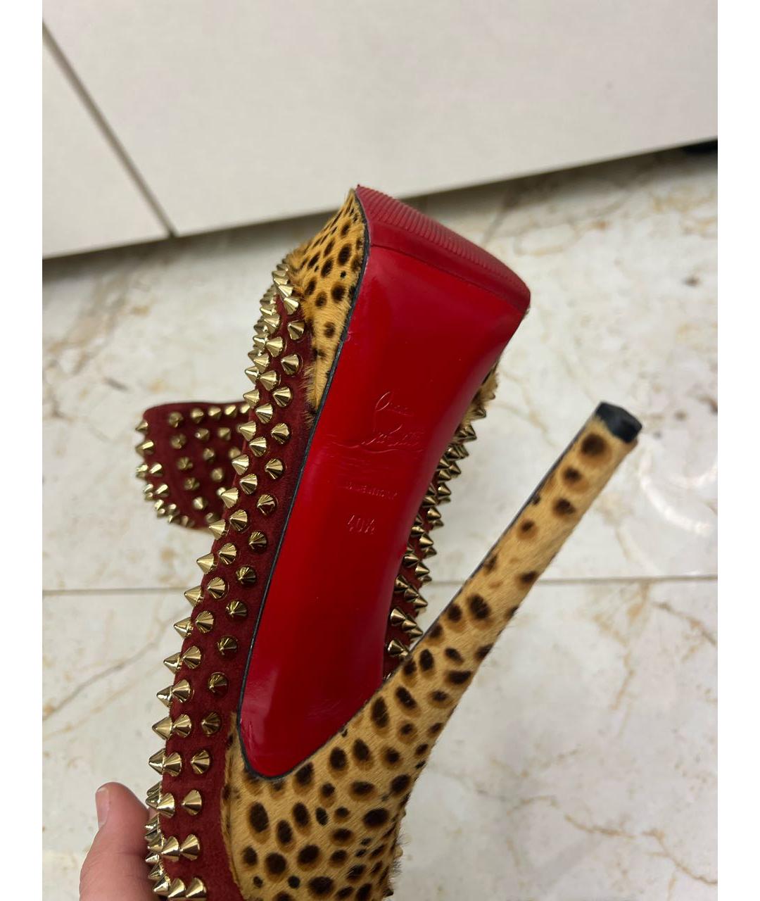 CHRISTIAN LOUBOUTIN Мульти замшевые туфли, фото 5