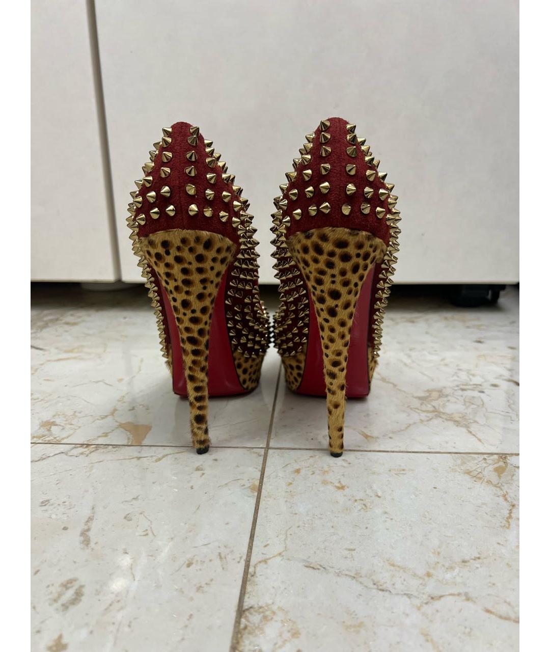 CHRISTIAN LOUBOUTIN Мульти замшевые туфли, фото 4