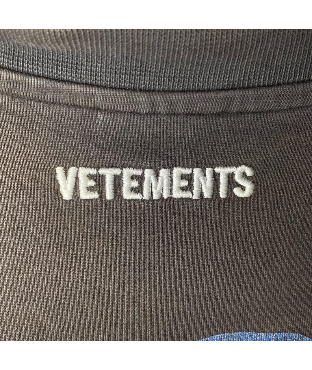 VETEMENTS Антрацитовая футболка, фото 4