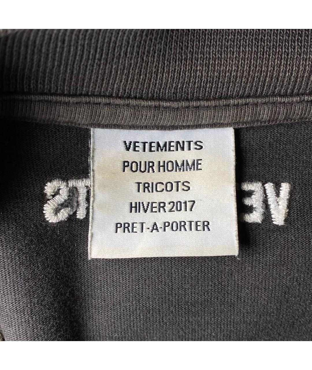 VETEMENTS Антрацитовая футболка, фото 5