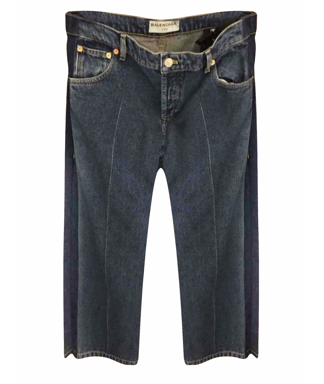 BALENCIAGA Синие хлопковые джинсы клеш, фото 1
