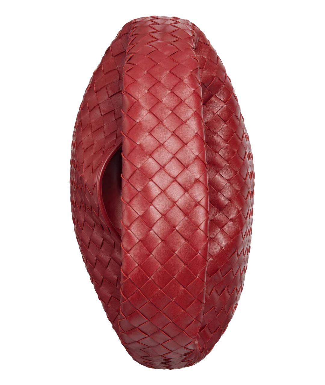 BOTTEGA VENETA Красная кожаная сумка через плечо, фото 3