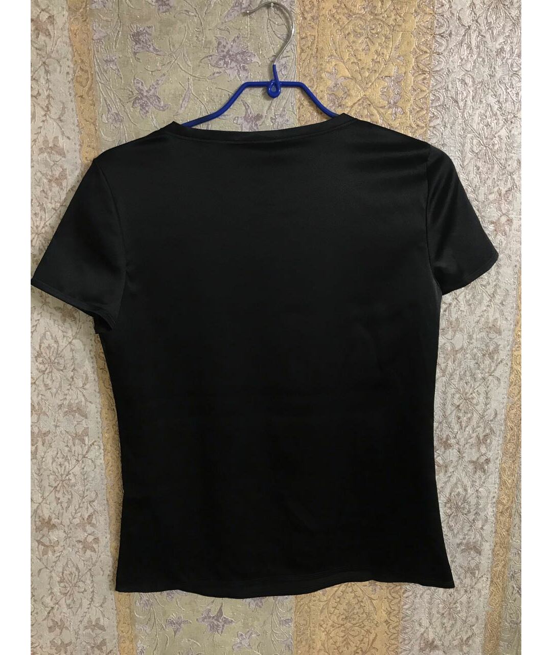 THEORY Черная шелковая футболка, фото 4