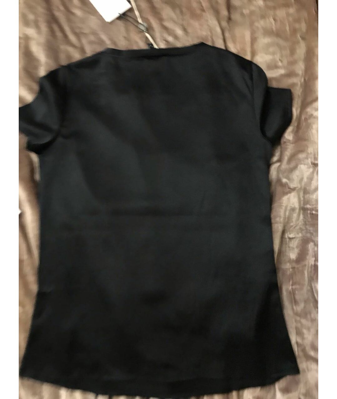 THEORY Черная шелковая футболка, фото 6