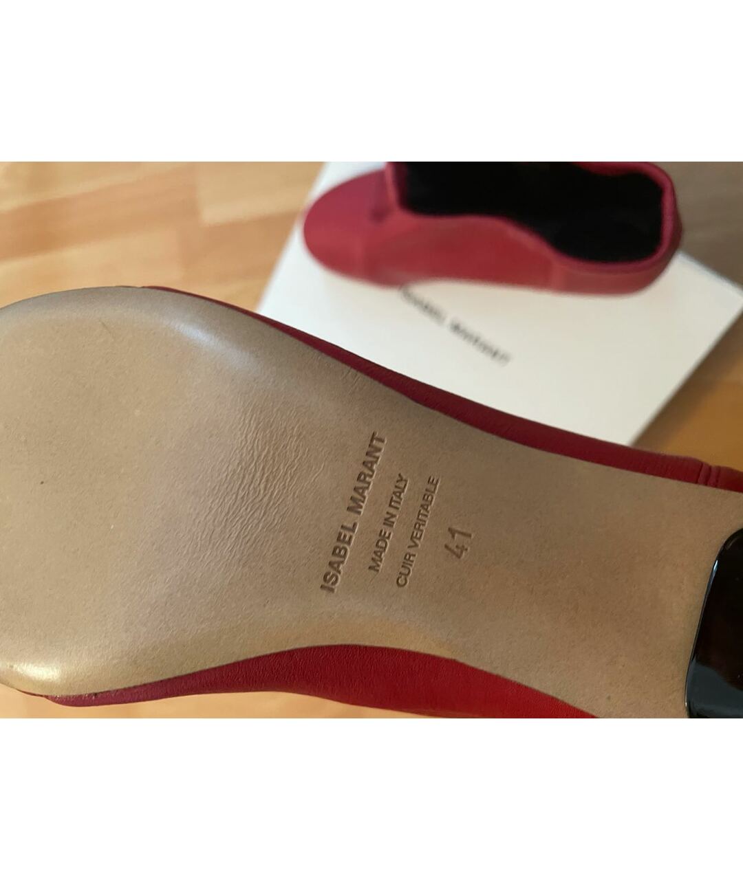 ISABEL MARANT Красные кожаные ботинки, фото 5