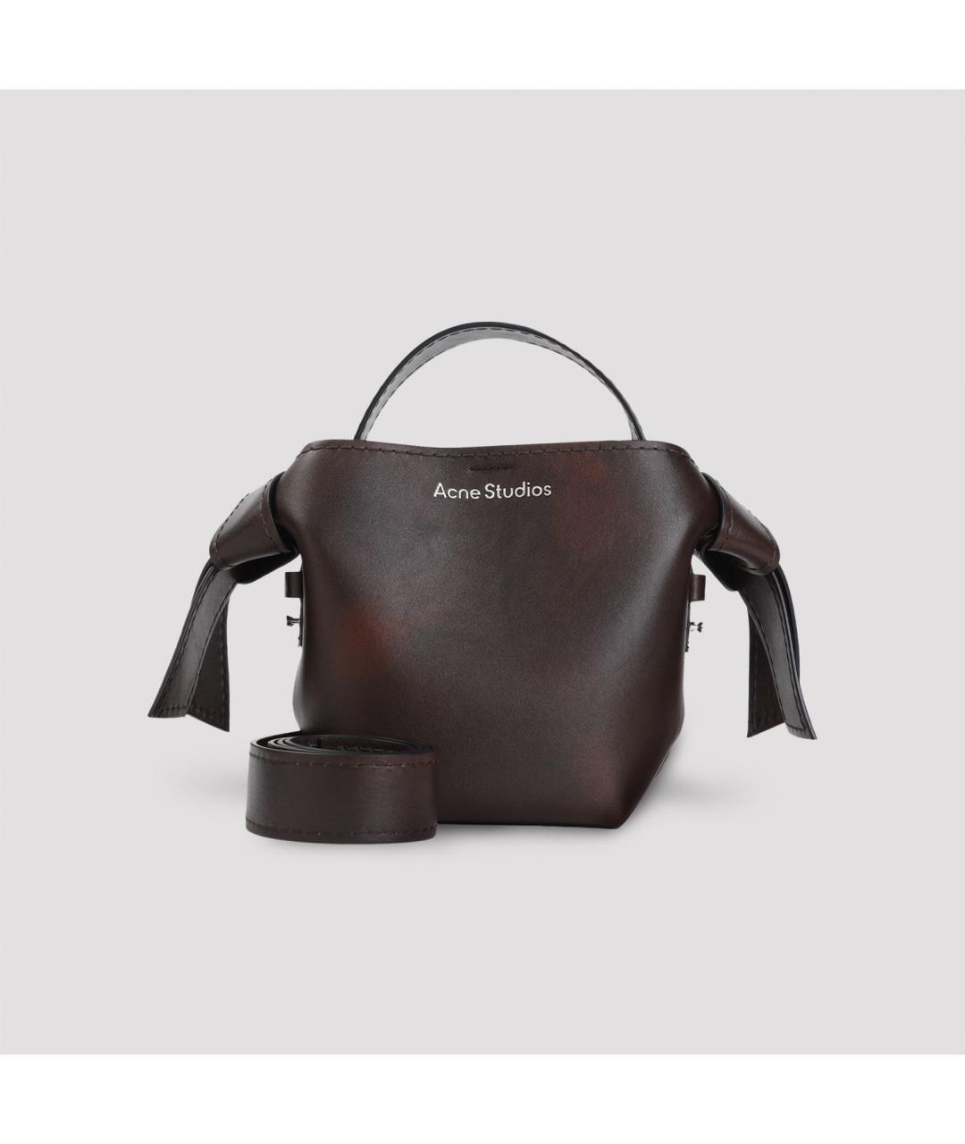 ACNE STUDIOS Коричневая кожаная сумка тоут, фото 2
