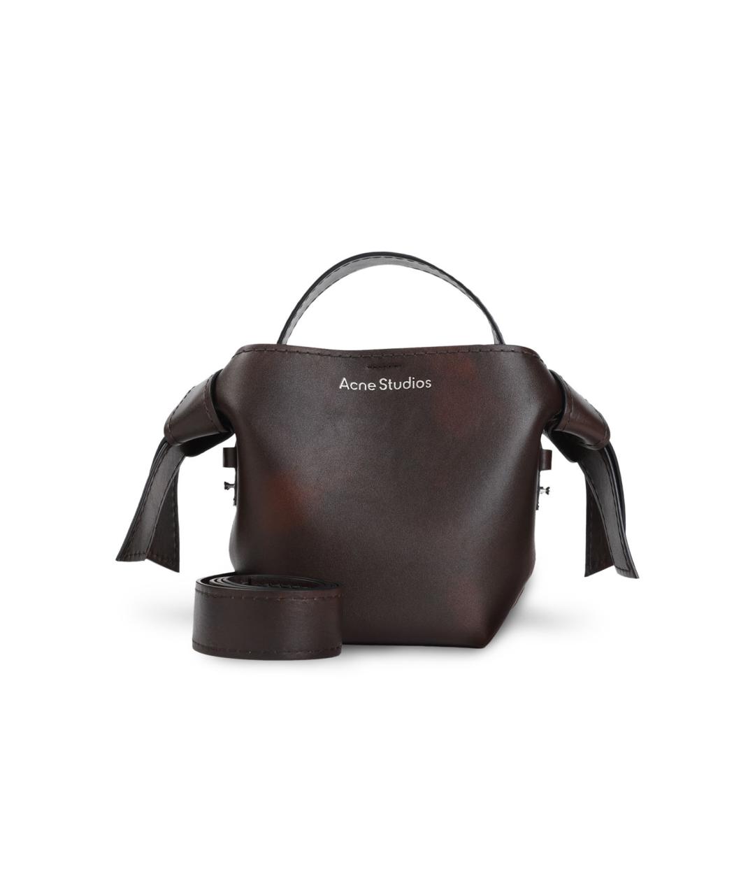 ACNE STUDIOS Коричневая кожаная сумка тоут, фото 1