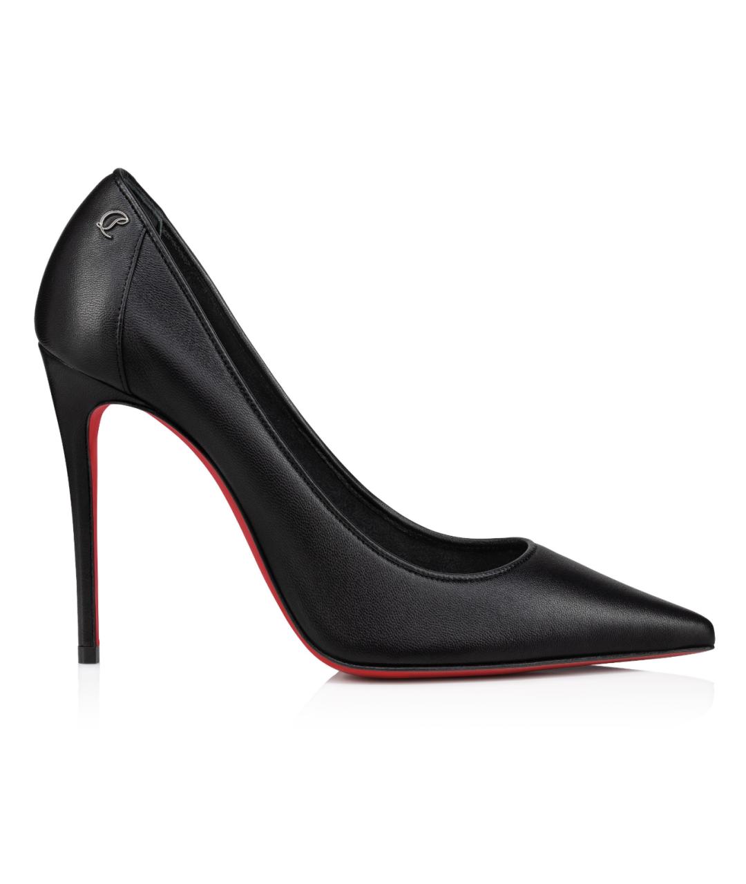 CHRISTIAN LOUBOUTIN Черные кожаные туфли, фото 6