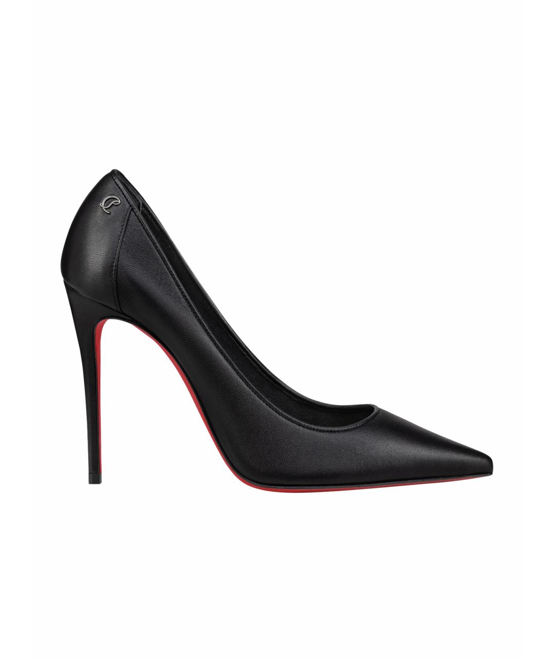 CHRISTIAN LOUBOUTIN Черные кожаные туфли, фото 1