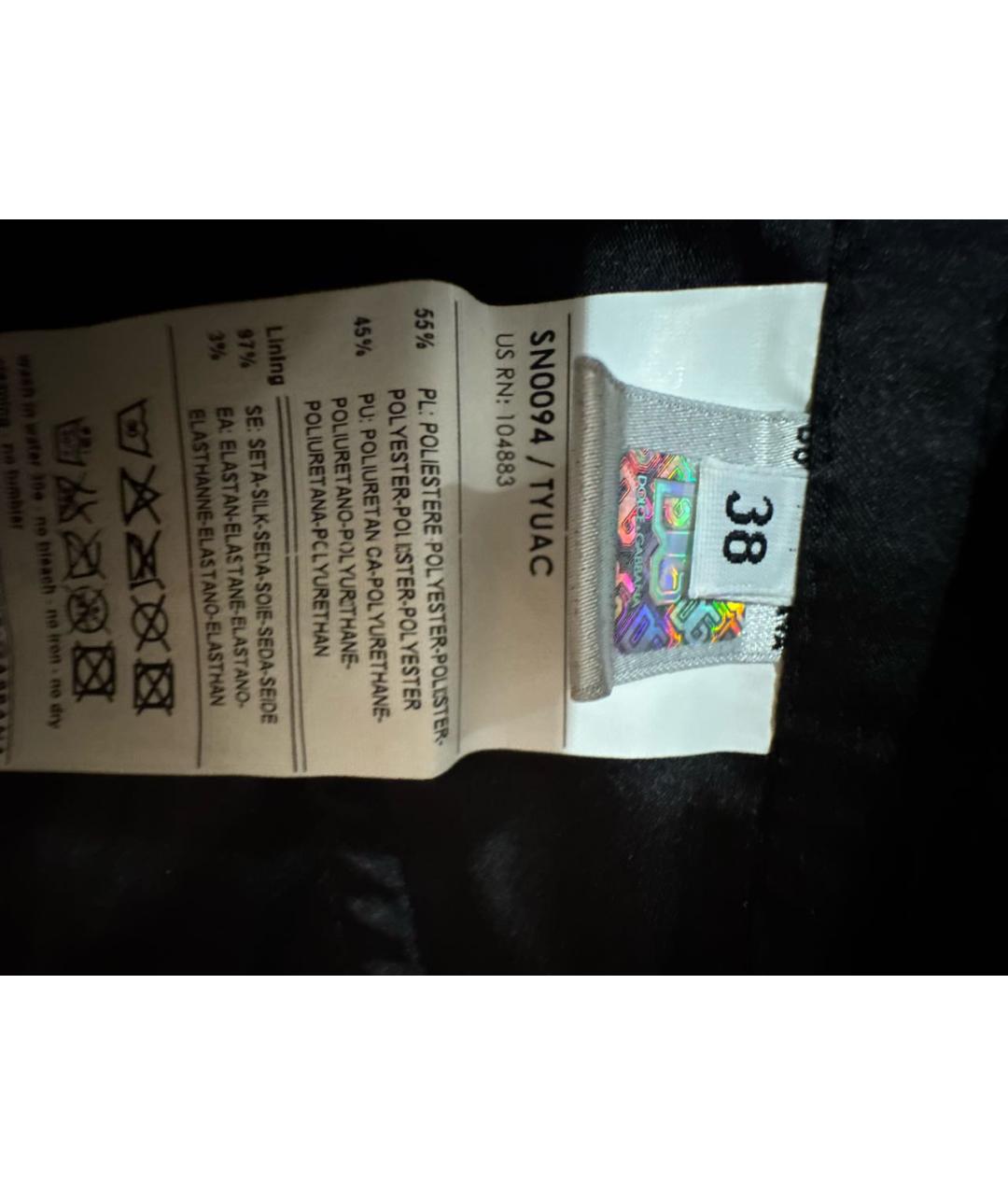 DOLCE&GABBANA Черный синтетический корсет, фото 6