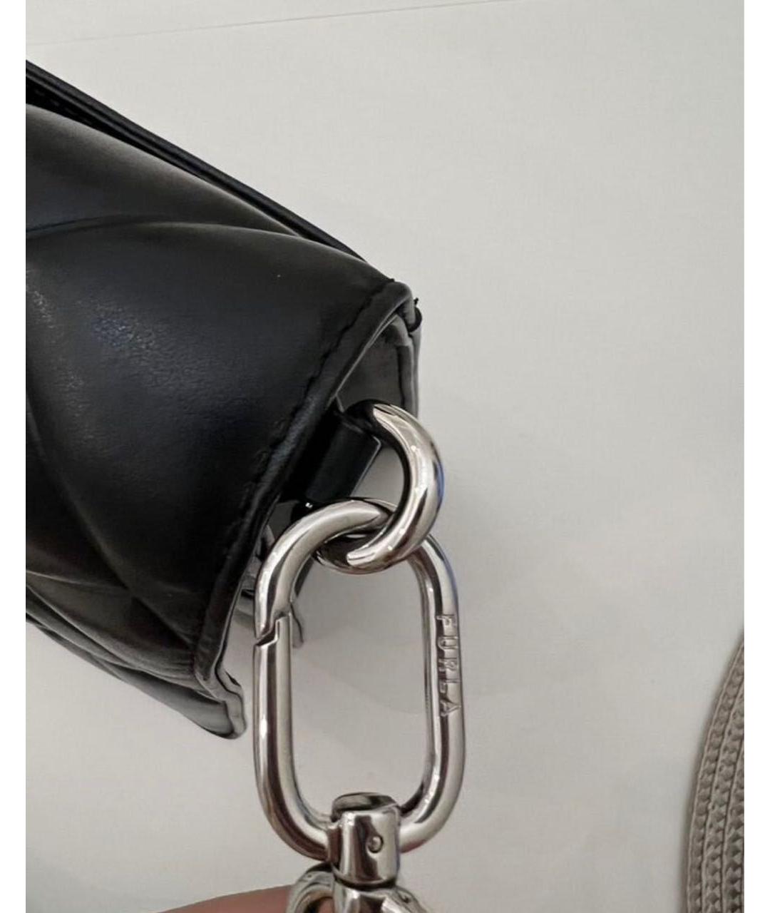 FURLA Черная кожаная сумка через плечо, фото 8
