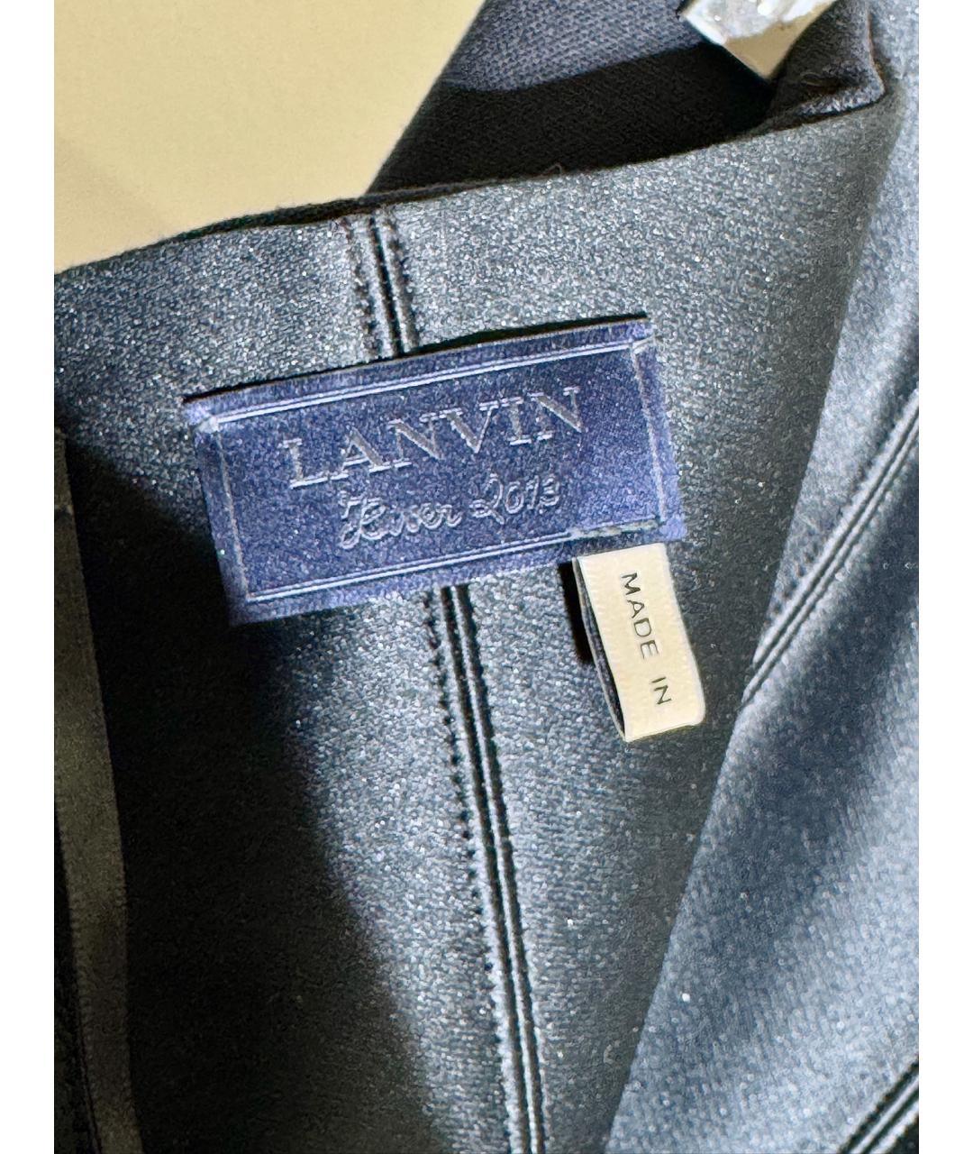 LANVIN Темно-синее коктейльное платье, фото 7