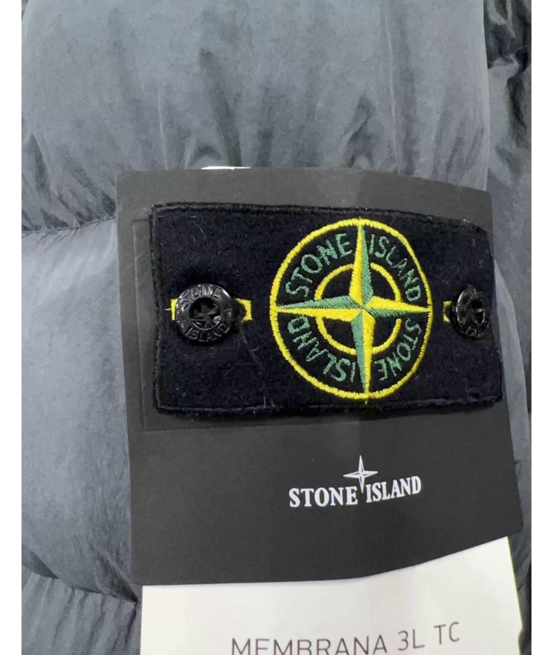 STONE ISLAND Антрацитовый пуховик, фото 3