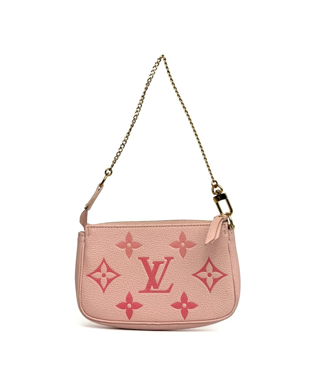 LOUIS VUITTON Розовая кожаная сумка через плечо, фото 3