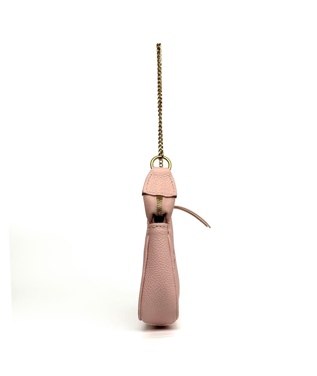 LOUIS VUITTON Розовая кожаная сумка через плечо, фото 4