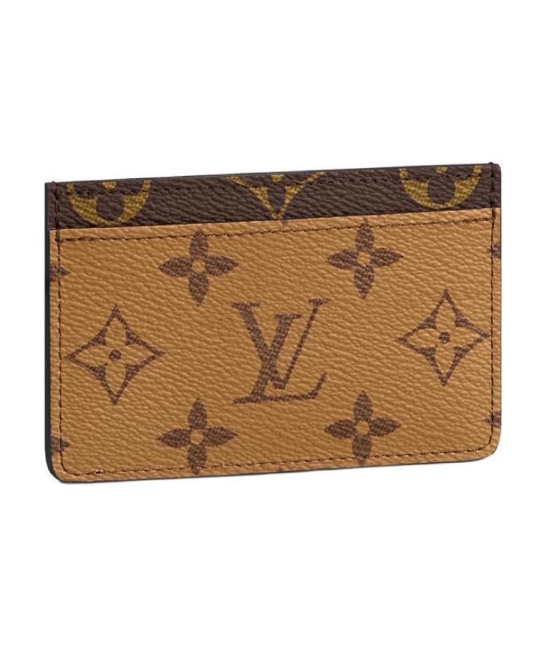 LOUIS VUITTON Коричневый кардхолдер, фото 1