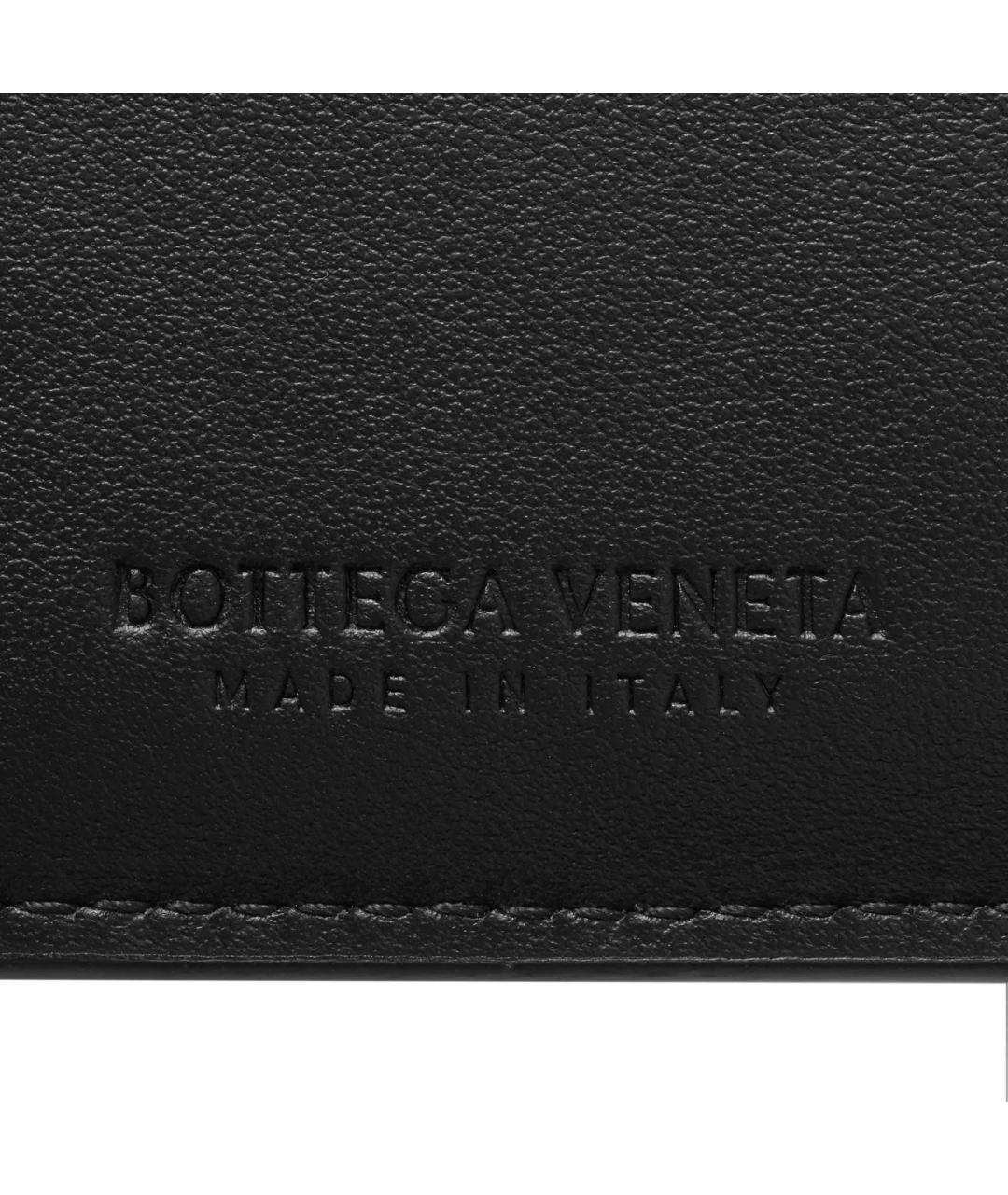 BOTTEGA VENETA Черный кожаный кошелек, фото 7