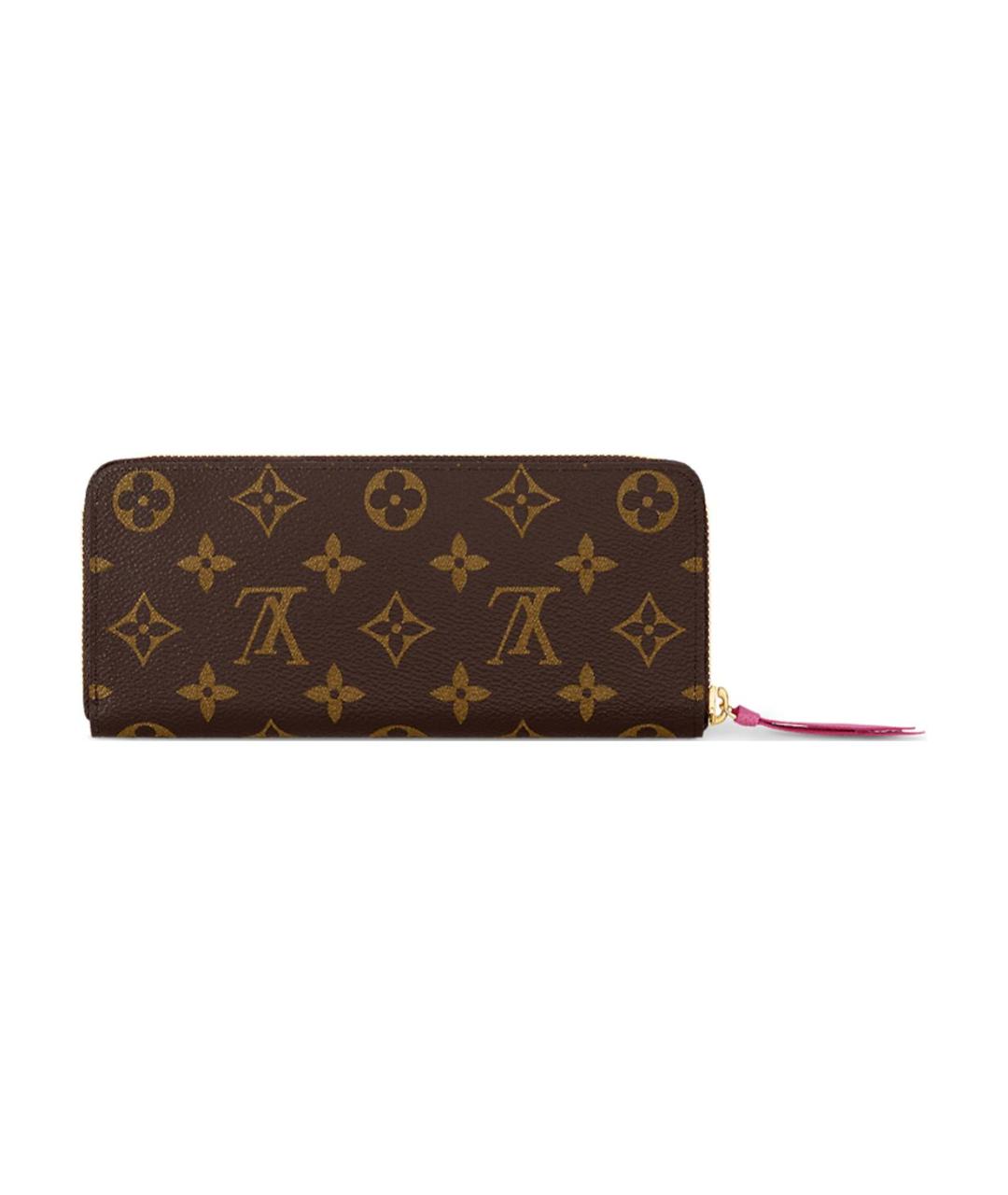 LOUIS VUITTON Коричневый кожаный кошелек, фото 3