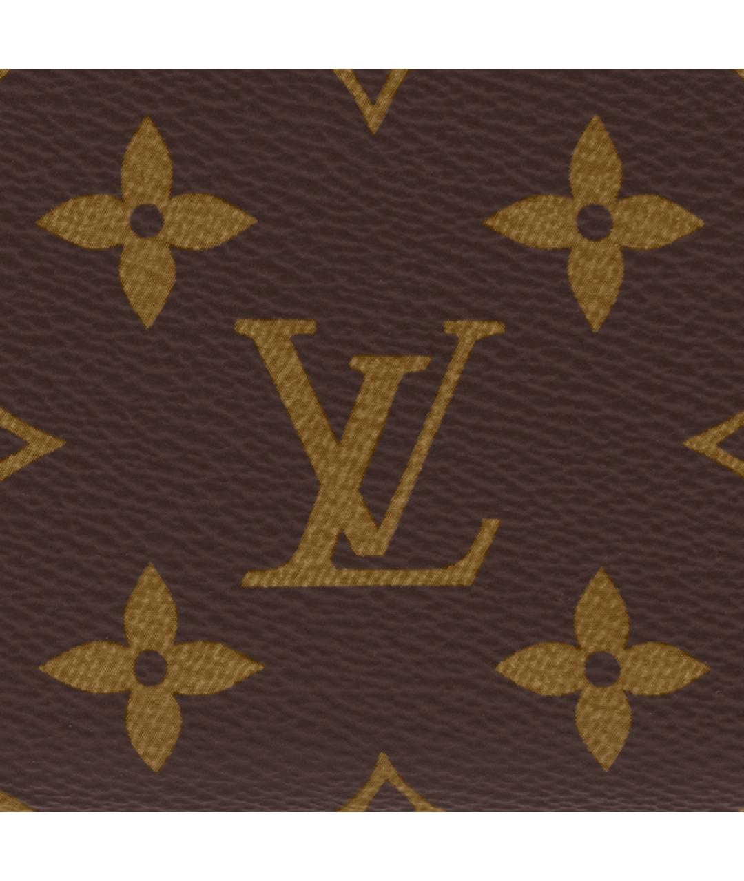 LOUIS VUITTON Коричневый кожаный кошелек, фото 5