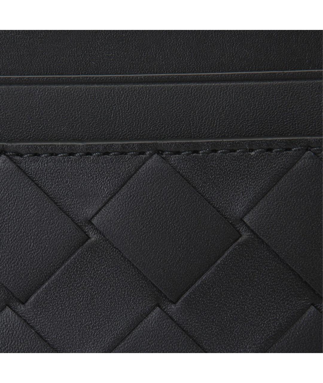 BOTTEGA VENETA Черный кожаный кардхолдер, фото 5