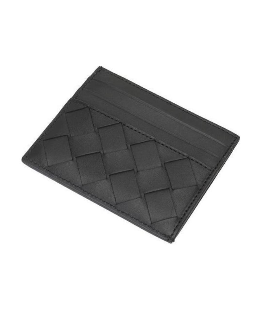 BOTTEGA VENETA Черный кожаный кардхолдер, фото 4