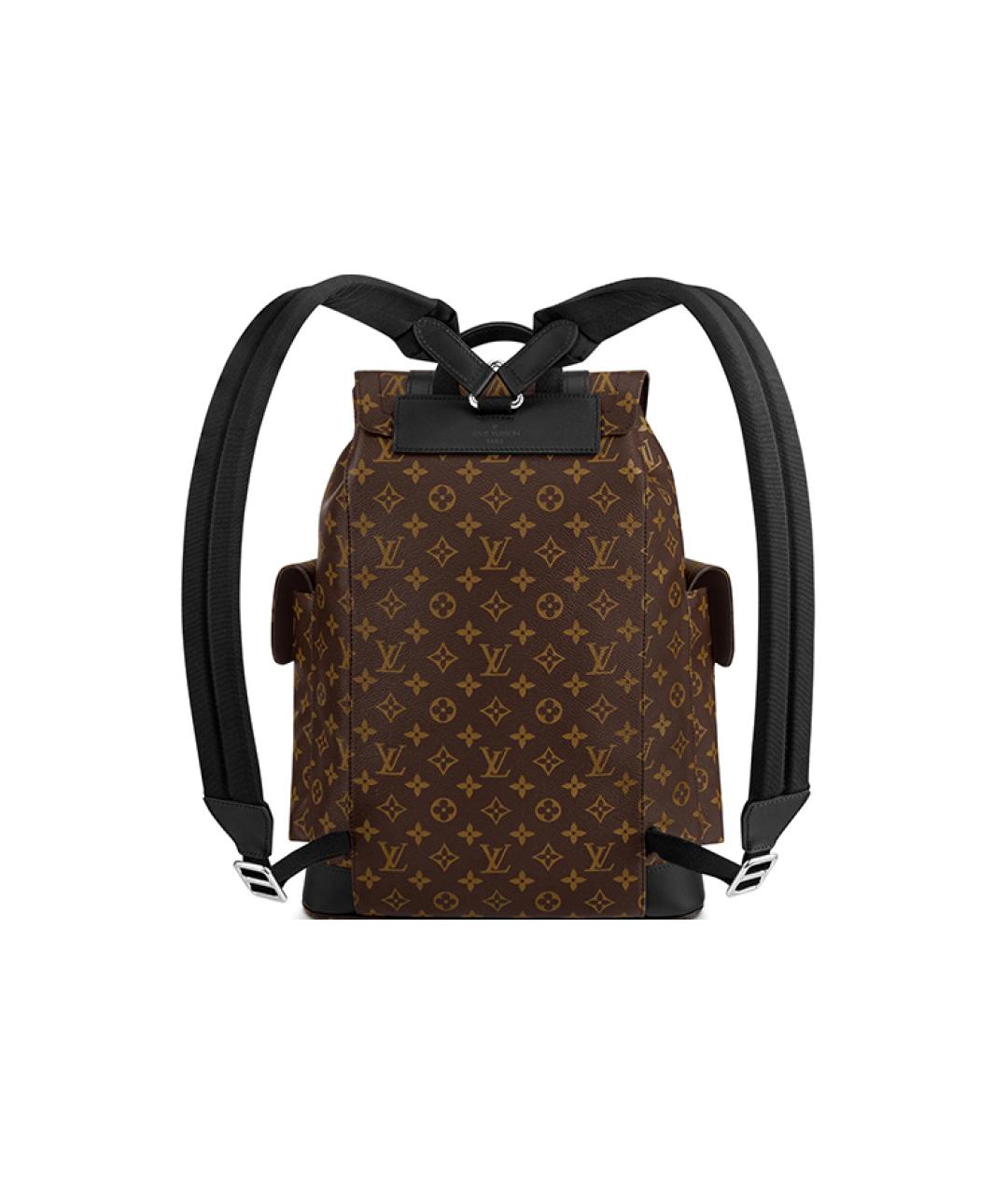 LOUIS VUITTON Коричневый тканевый рюкзак, фото 3