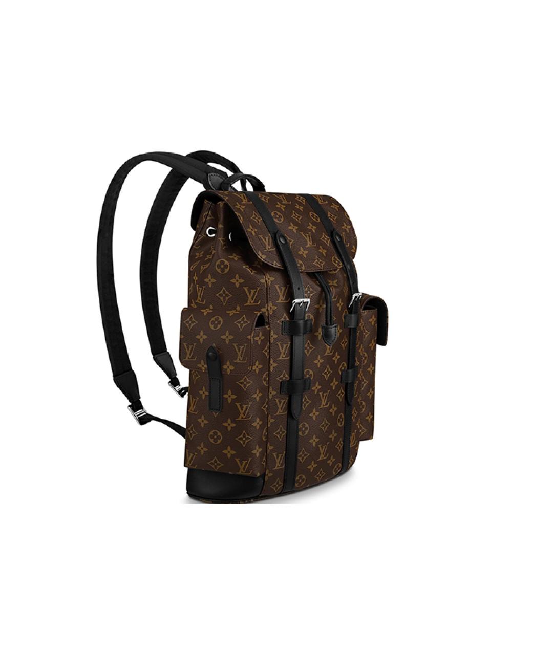 LOUIS VUITTON Коричневый тканевый рюкзак, фото 2