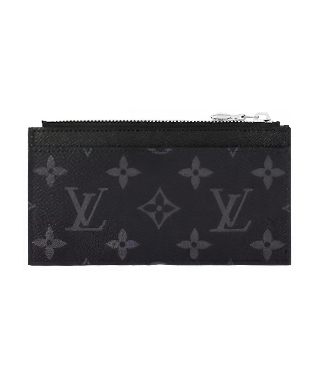 LOUIS VUITTON Серый кожаный кардхолдер, фото 3