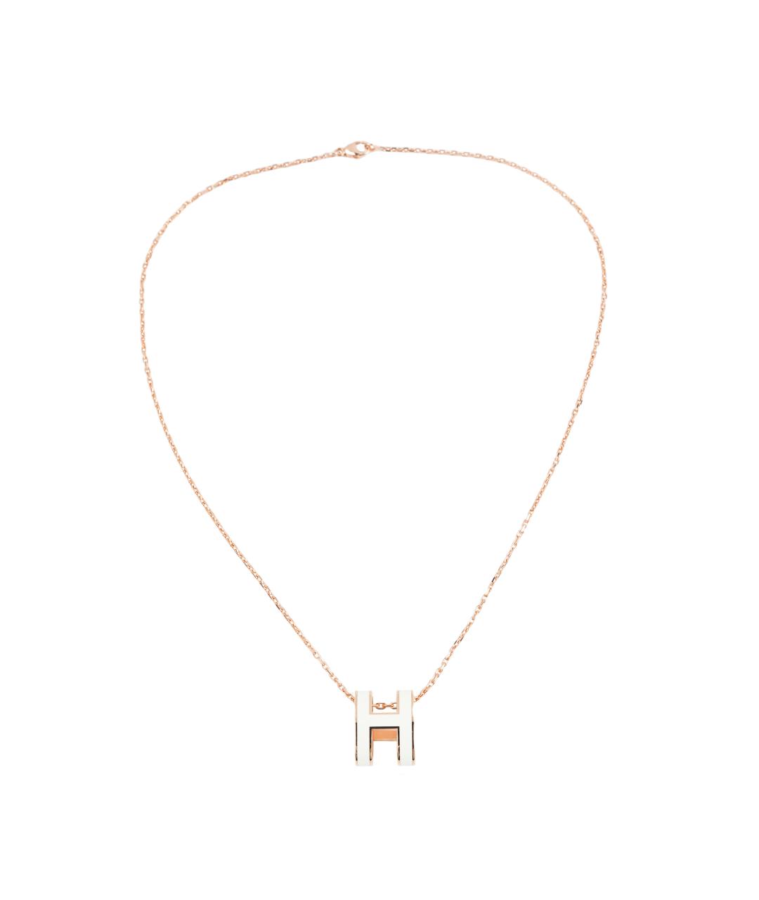HERMES Белая металлическая подвеска, фото 2