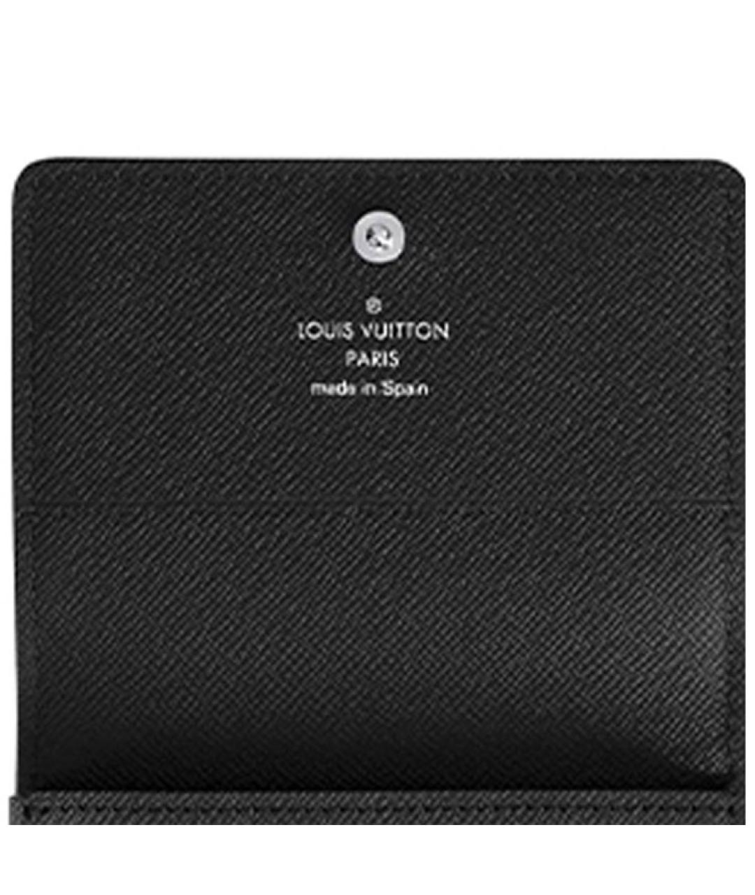 LOUIS VUITTON Серый кожаный кардхолдер, фото 5