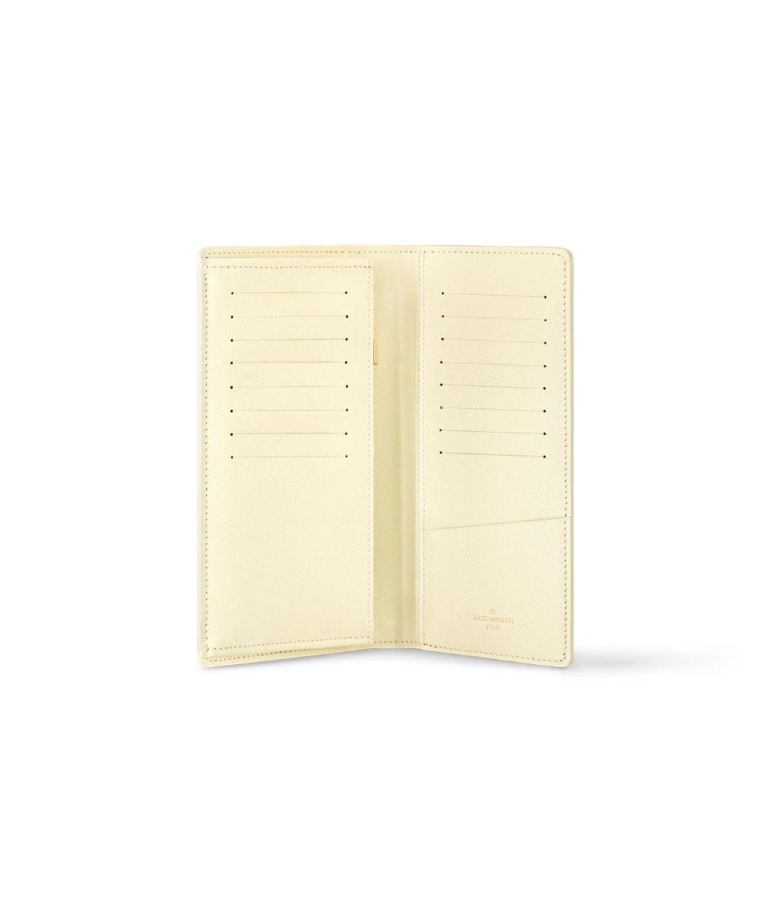 LOUIS VUITTON Белый кожаный кошелек, фото 4