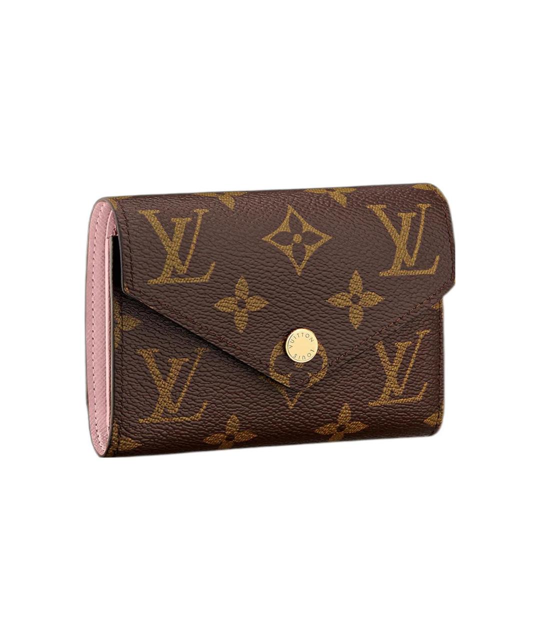 LOUIS VUITTON Коричневый кожаный кошелек, фото 2