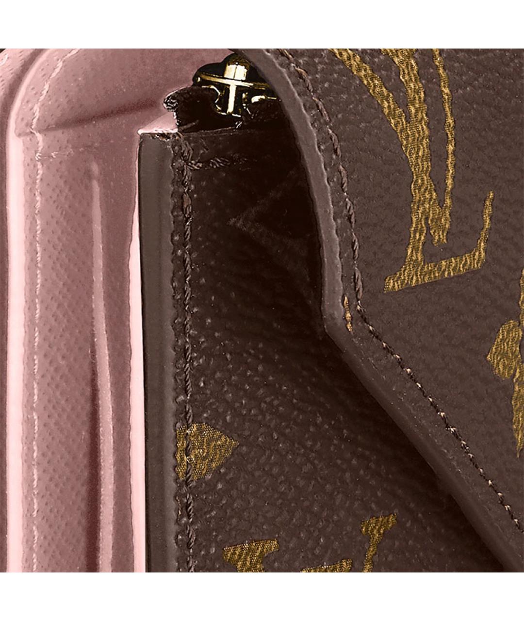 LOUIS VUITTON Коричневый кожаный кошелек, фото 7