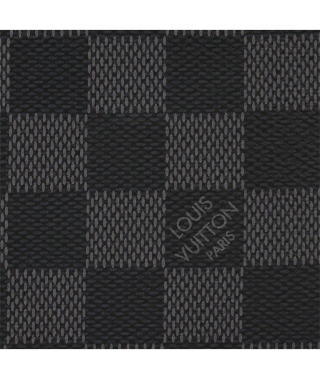 LOUIS VUITTON Черный кожаный кошелек, фото 6