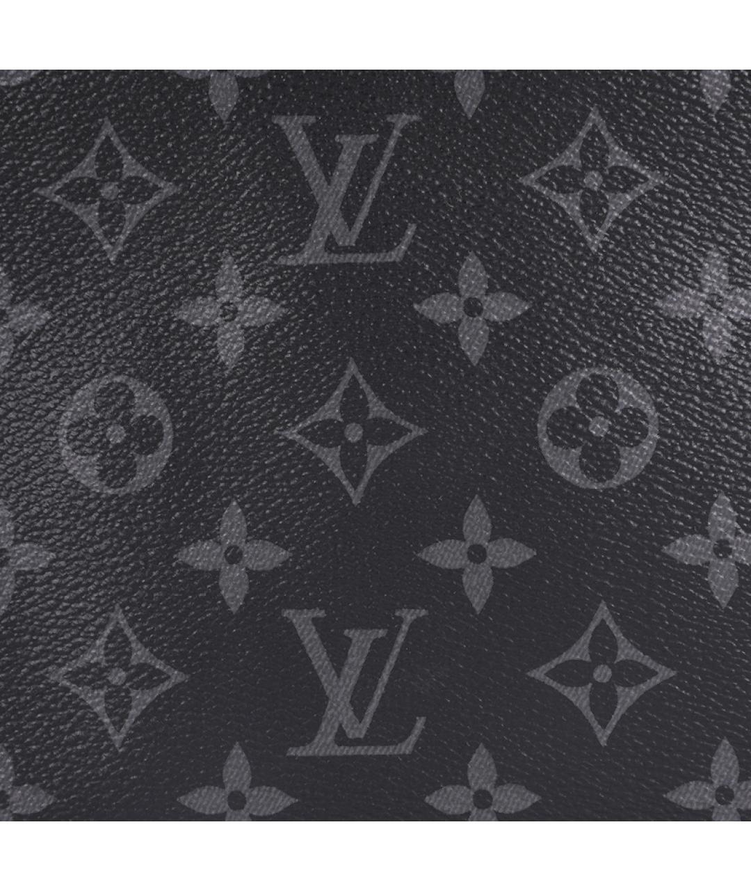 LOUIS VUITTON Черная кожаная косметичка, фото 7