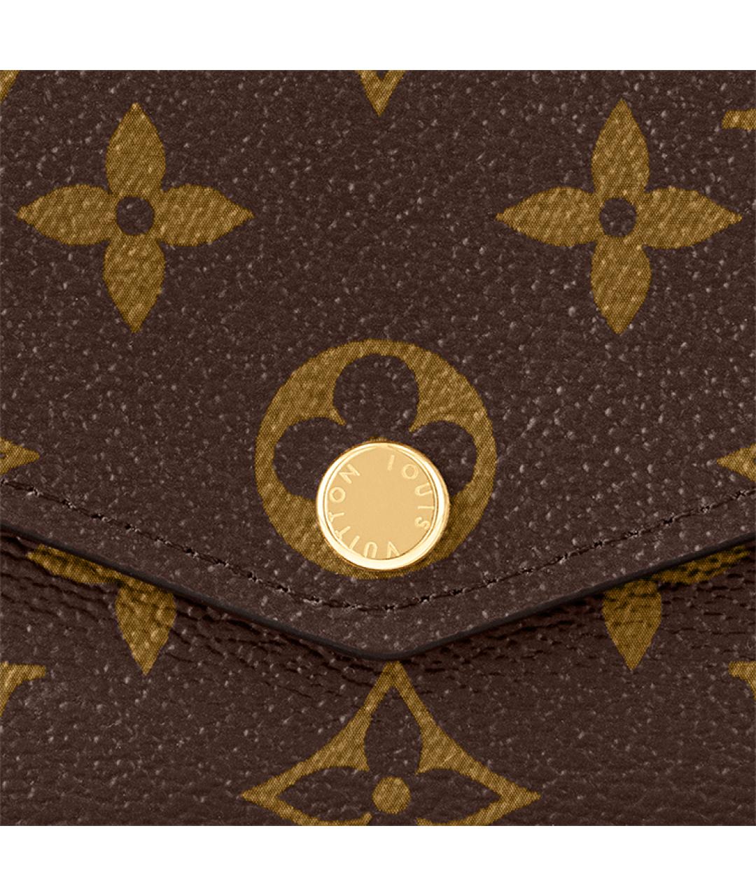 LOUIS VUITTON Коричневый кожаный кошелек, фото 6