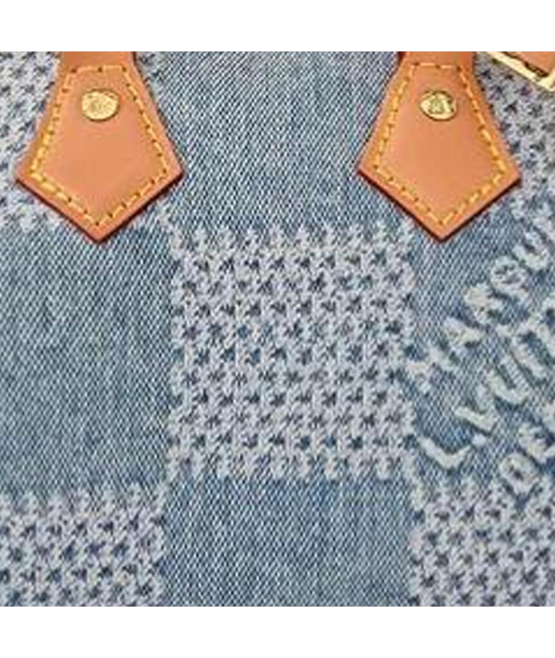 LOUIS VUITTON Голубая деним сумка на плечо, фото 4