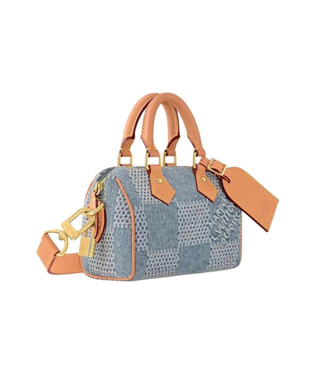LOUIS VUITTON Голубая деним сумка на плечо, фото 2